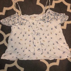 White Floral Cami Top